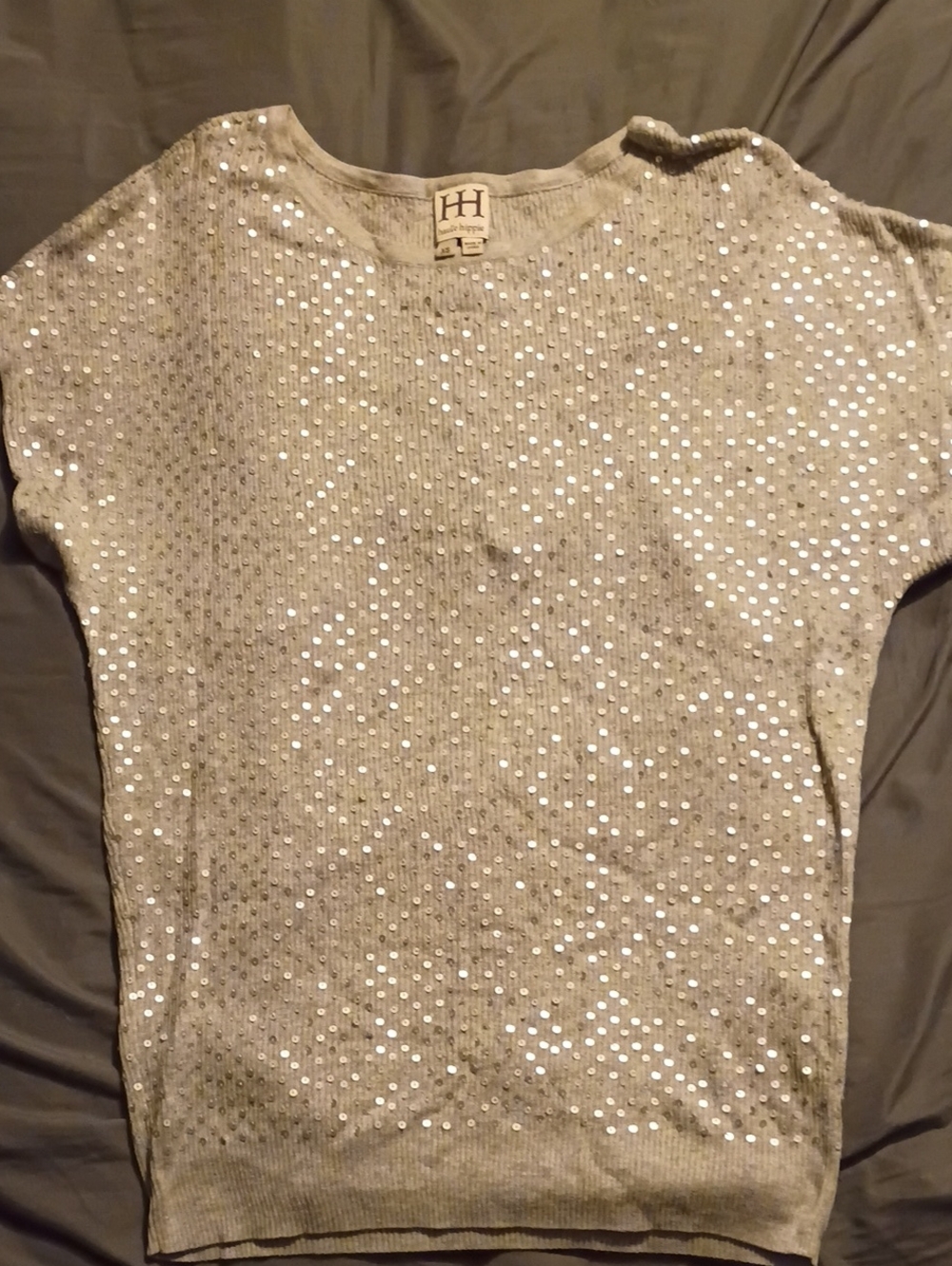 Haute Hippie Girls' Sequin Sweater - Light Gray